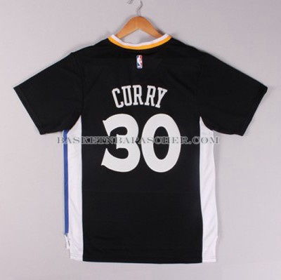 Maillot Manche Courte Golden State Warriors Curry Noir